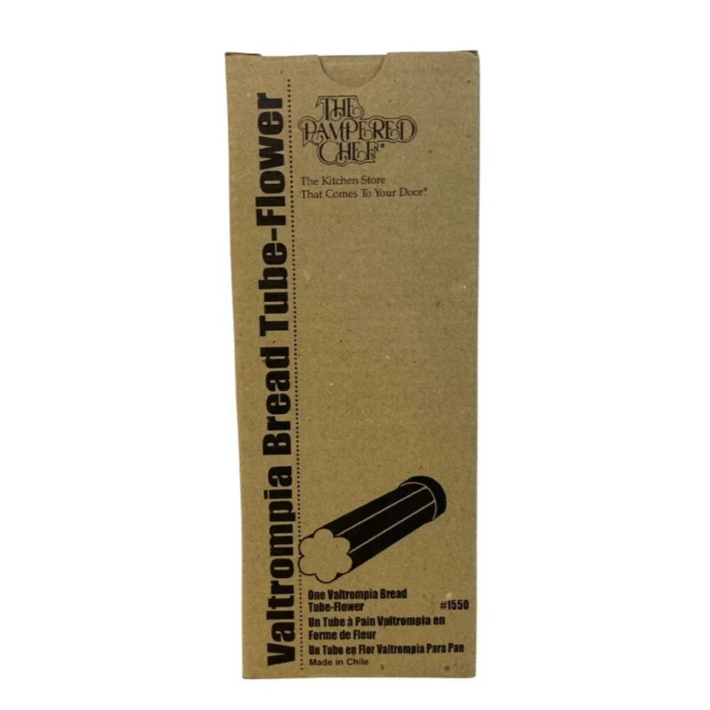 The Pampered Chef Valtrompia Flower Bread Tube Mold Metal Silver MPN 1550